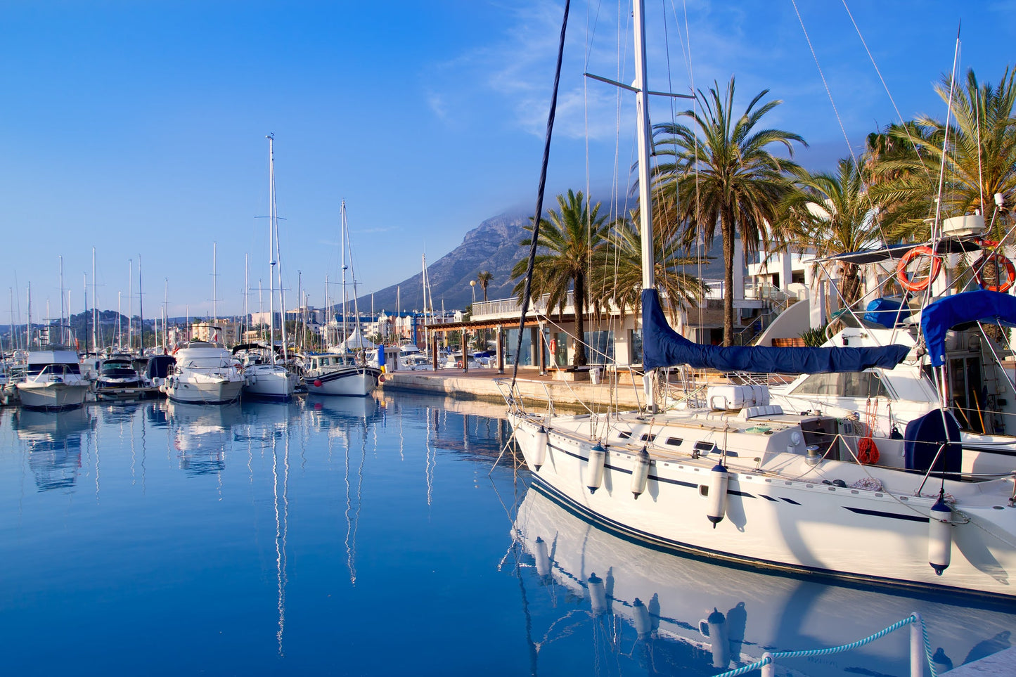 Marina de Denia, Denia, Spagna: ormeggi per barche e vista sul porto turistico con Eberths.com