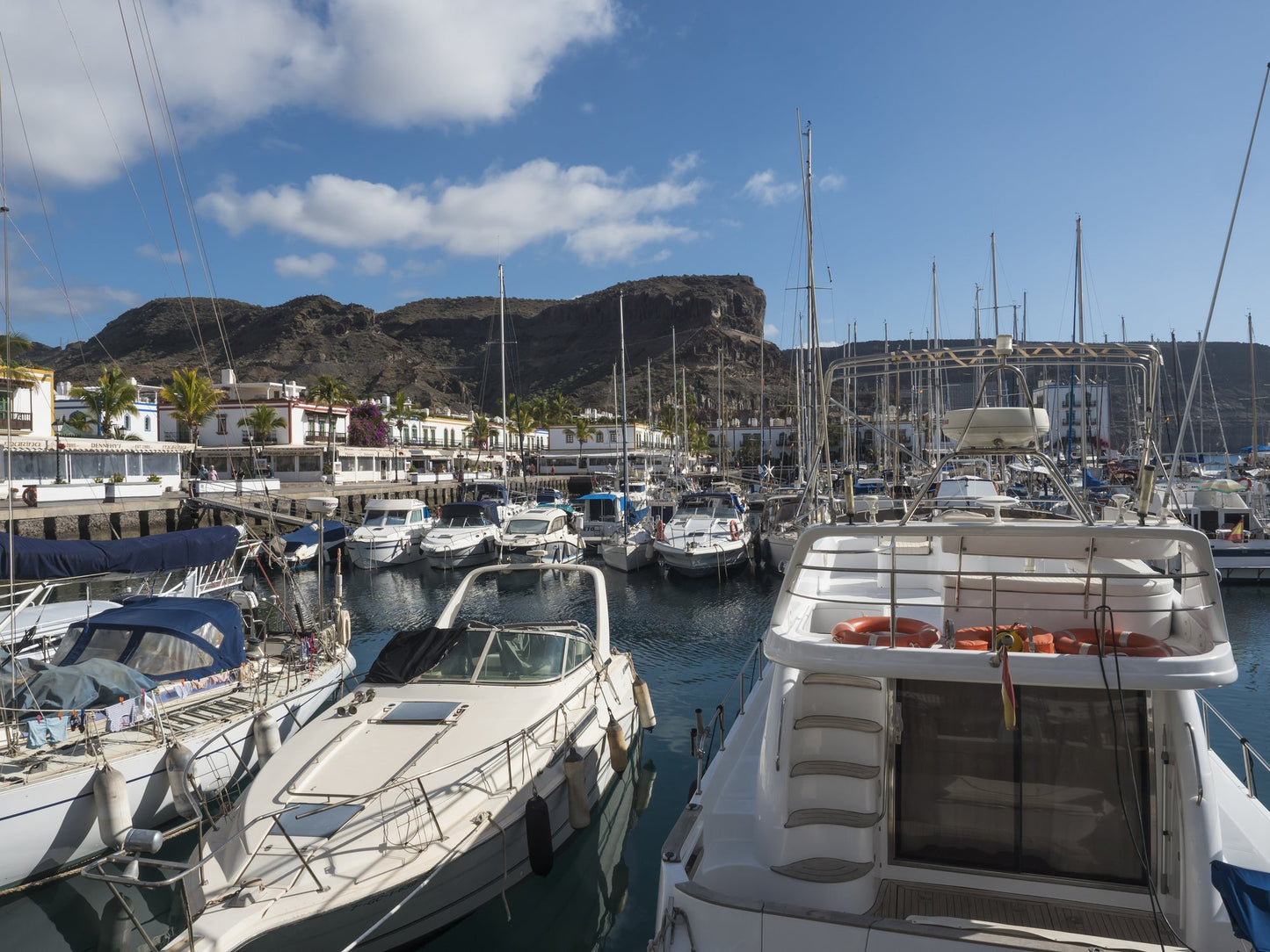 Puerto de Mogán in La Playa de Mogán, Gran Canaria, Spain – yacht berths and marina view with Eberths.com