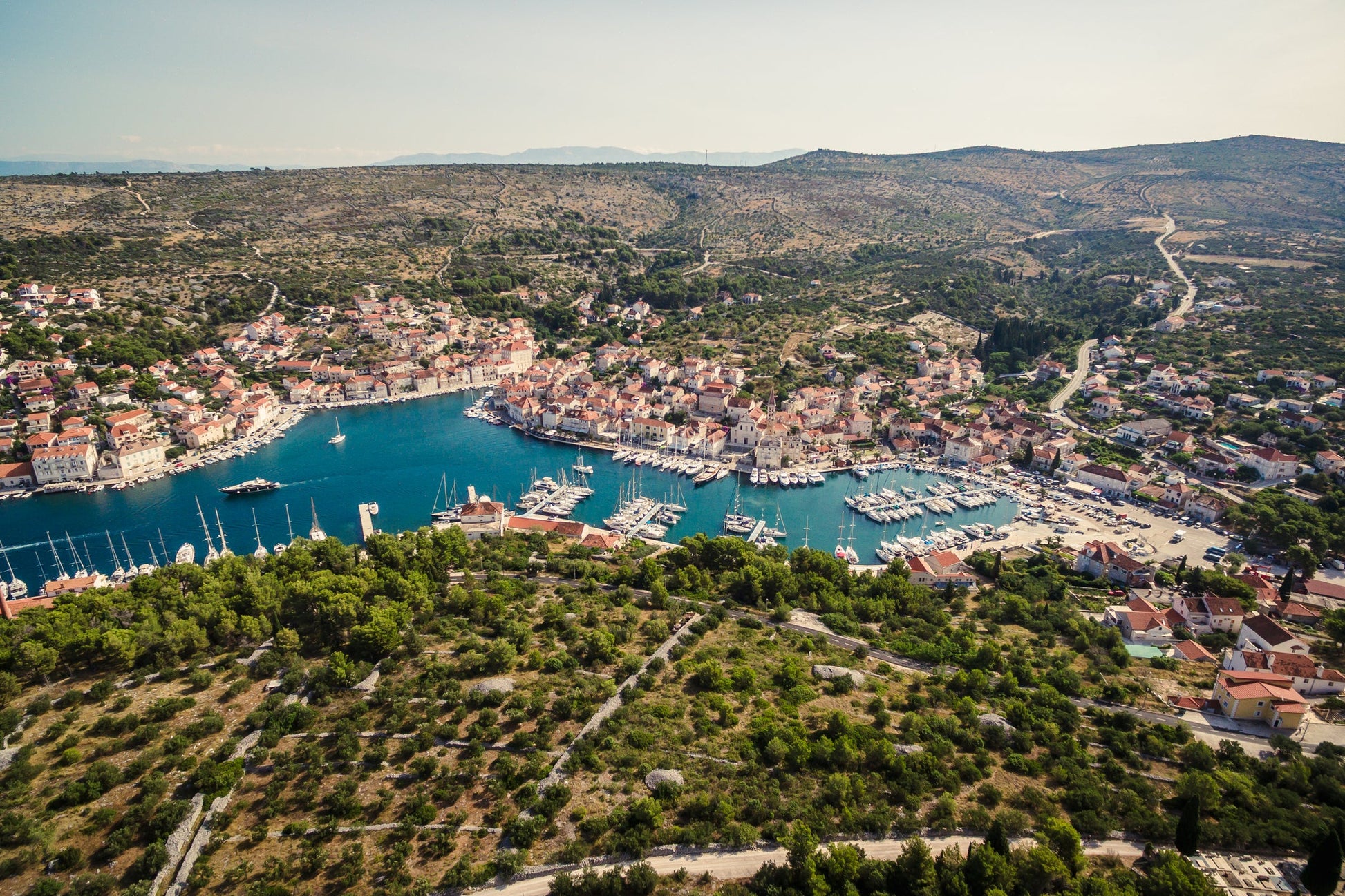 ACI Marina Milna in Milna, Croatia – yacht berths and marina view with Eberths.com