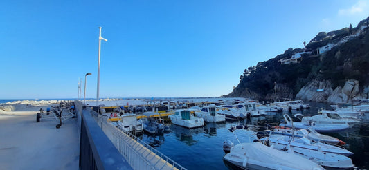 Porto Cala Canyelles, Canyelles, Spagna: ormeggi per barche e vista sul porto turistico con Eberths.com