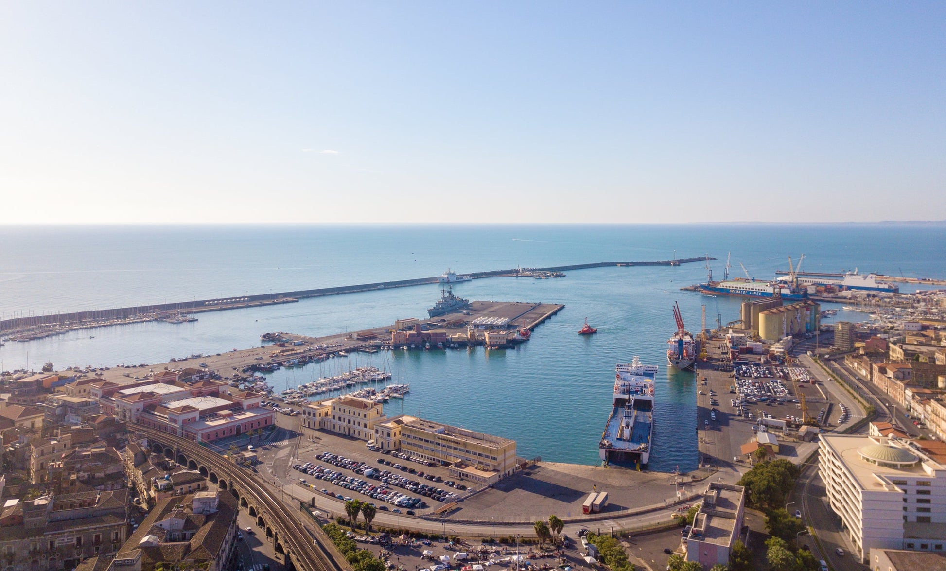 Porto Rossi in Catania, Italy – yacht berths and marina view with Eberths.com