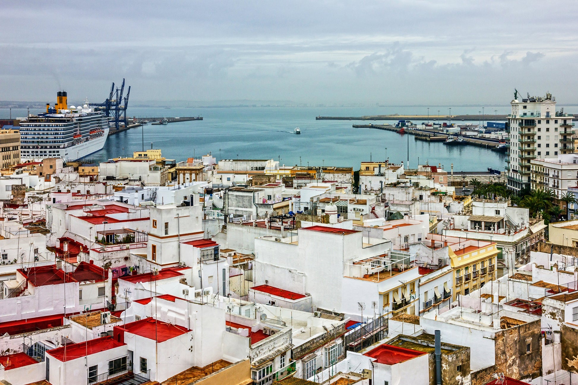Porto Cadiz, Cadiz, Spagna: ormeggi per barche e vista sul porto turistico con Eberths.com