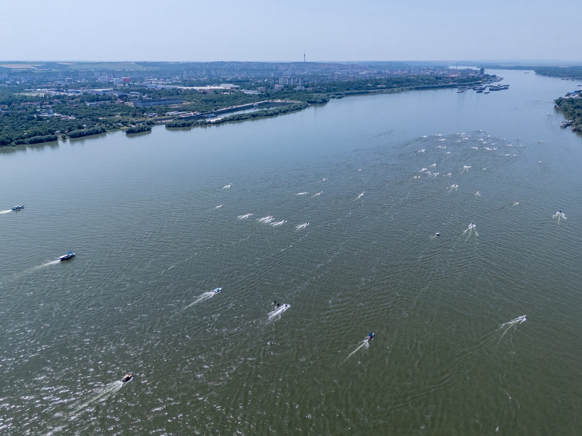 "Danube Parade - two flags, one river"